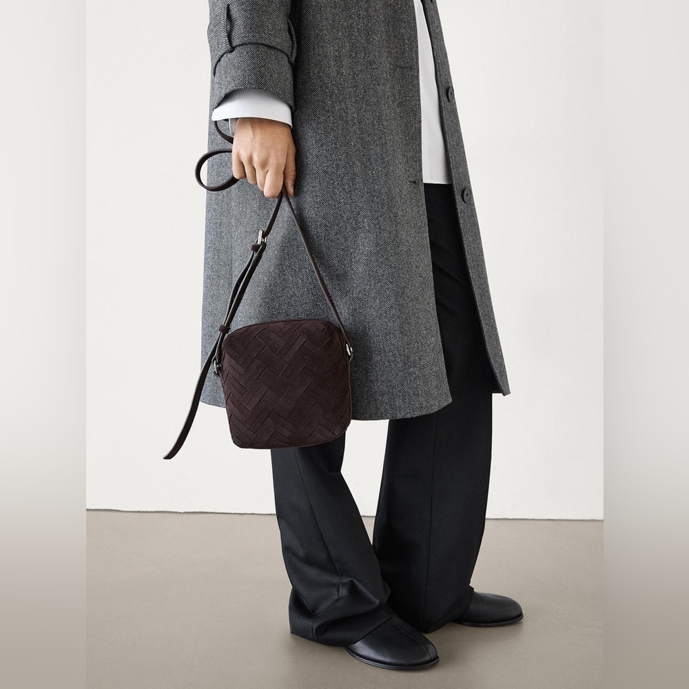 NWT. Massimo Dutti Brown Split Suede Leather Buck… - image 4